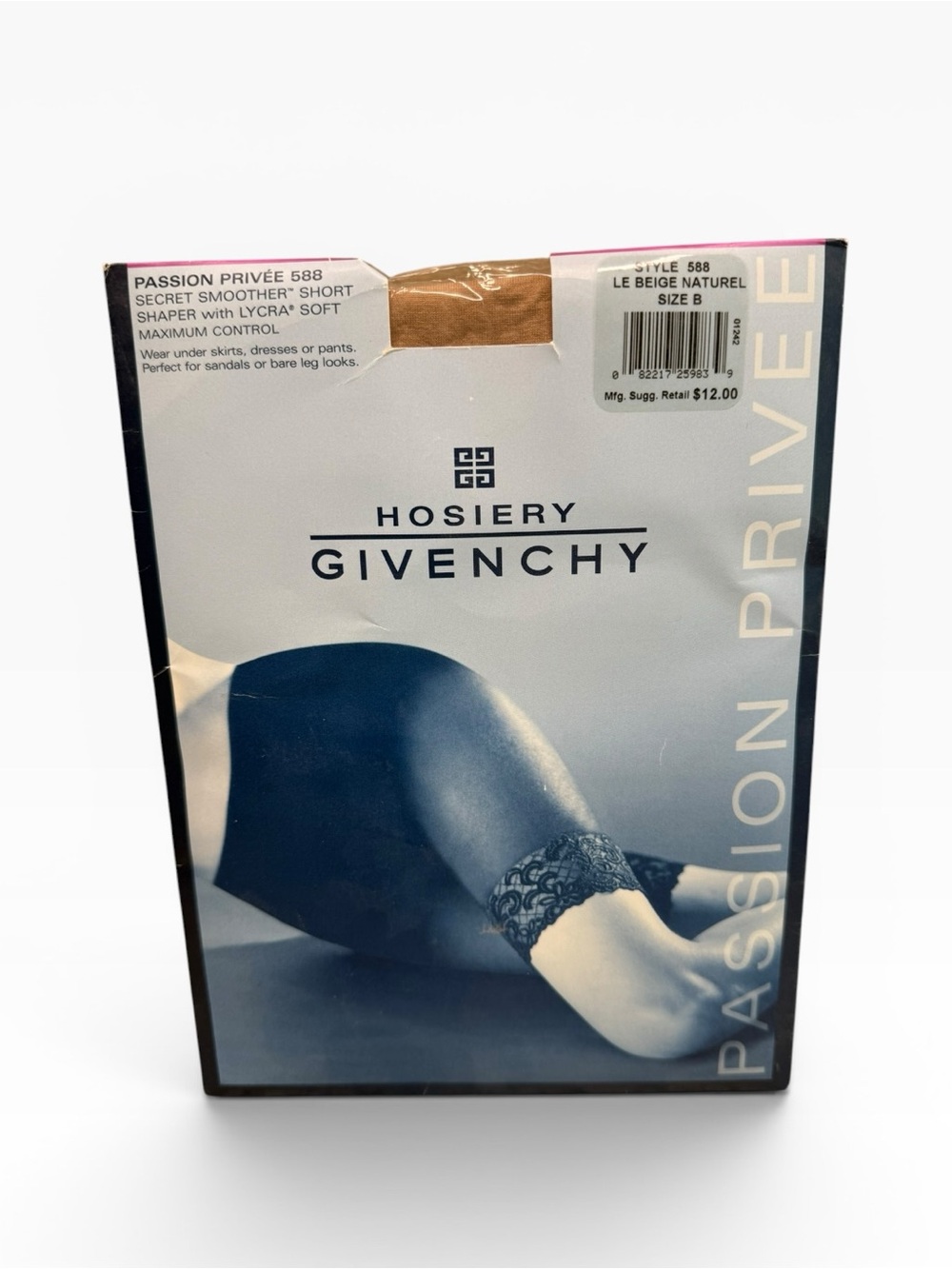 Vintage Givenchy Hosiery Secret Smoother Short Shaper Le Beige Natural Size B
